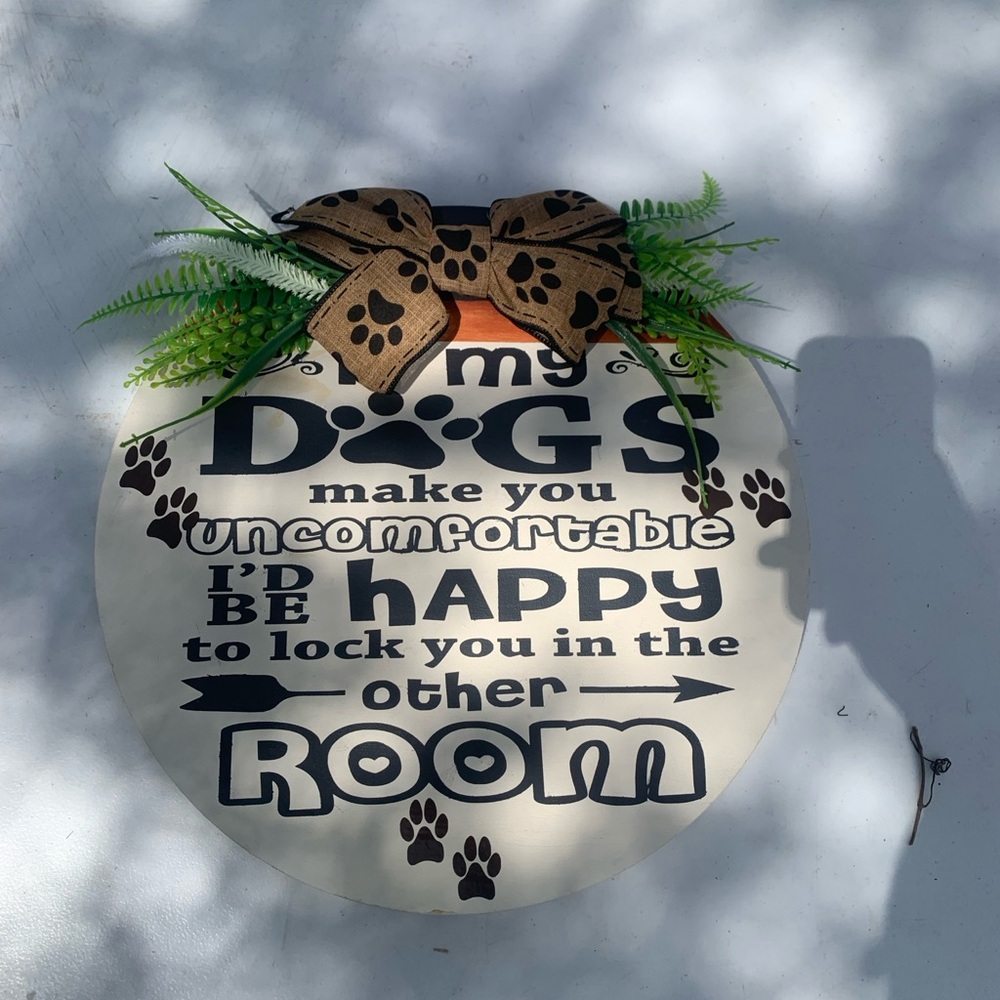 Black and Brown Art & Decals Wall Decor with Paw Print Design